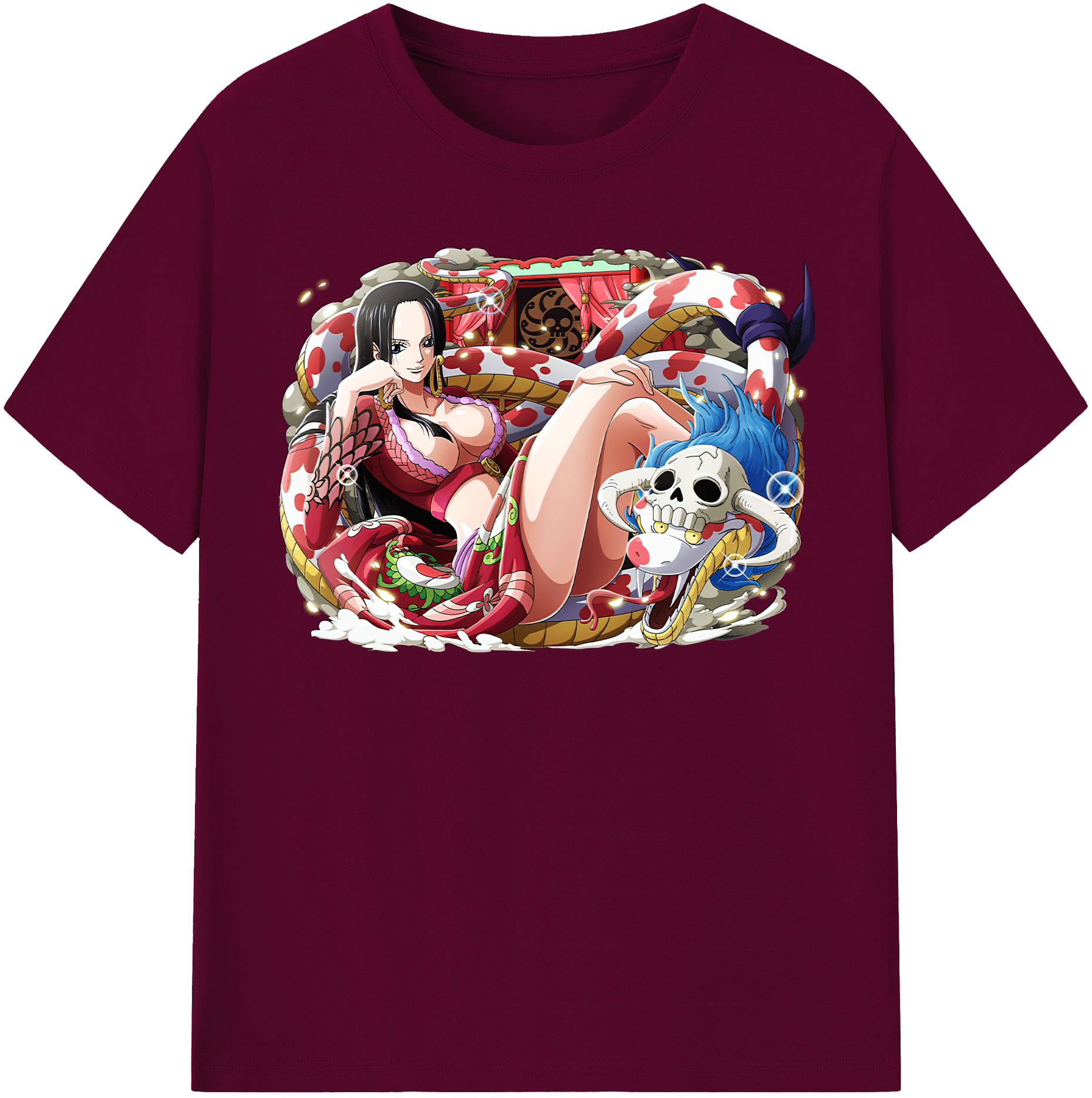 ワンピース ボア・ハンコック ONE PIECE Boa·Hancock レディースカジュアルプリントTシャツ（綿100％）